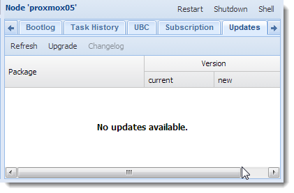 Proxmox Update via GUI